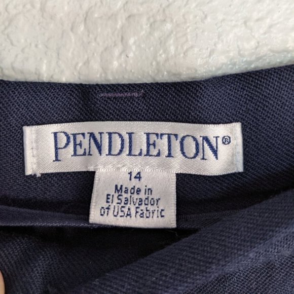 Navy Blue Pendleton Dress Pants - Picture 2 of 7